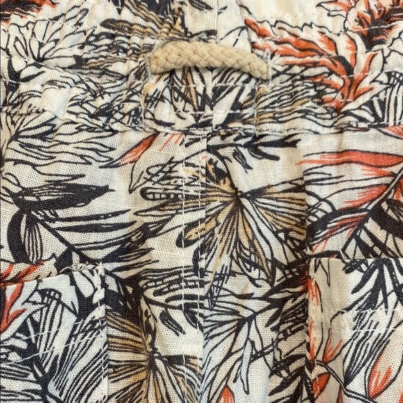 CALI 1805 Los Angeles Pant Flare Wide Leg Linen Tropical Drawstring Size Small - Picture 12 of 14